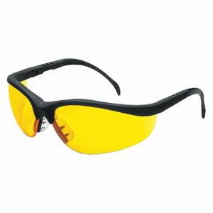 MCR SAFETY KD114AF Safety Glasses, Wraparound Frame, Half-Frame, Black, Black, M Eyewear Size, Unisex | CT2TLR 26H036
