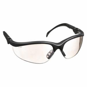 MCR SAFETY KD319AF Safety Glasses, Wraparound Frame, Half-Frame, Clear, Black, Black, M Eyewear Size, Unisex | CT2TLT 3NTP4