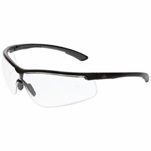 MCR SAFETY KD710 Safety Glasses, Anti-Scratch, No Foam Lining, Wraparound Frame, Half-Frame, Black, Black | CT2THN 801W28