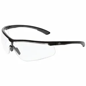 MCR SAFETY KD710AF Safety Glasses, Anti-Fog, No Foam Lining, Wraparound Frame, Half-Frame, Black, Black, U6 | CT2TGC 801W29