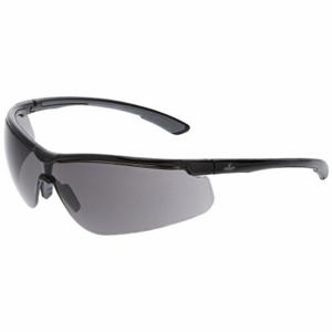 MCR SAFETY KD712 Safety Glasses, Anti-Scratch, No Foam Lining, Wraparound Frame, Half-Frame, Gray, Black | CT2THX 801W31