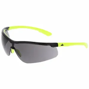 MCR SAFETY KD722 Safety Glasses, Anti-Scratch, No Foam Lining, Wraparound Frame, Half-Frame, Gray, Black | CT2THV 801W40