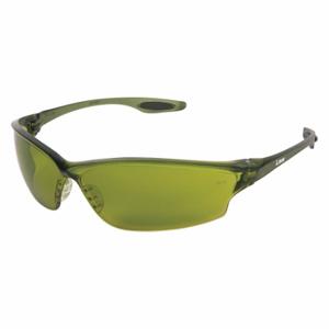 MCR SAFETY LW2120 Safety Glasses, Wraparound Frame, Half-Frame, Green, Green | CT2TLY 26H114