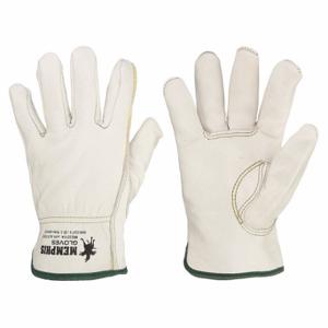 MCR SAFETY MG3211AXL Leather Gloves, Size XL, Drivers Glove, Includes Double Palm, Cowhide, Std, White, 1 Pair | CT2REU 52TV51