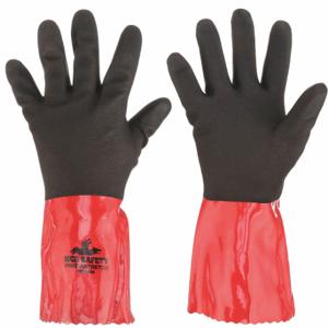 MCR SAFETY MG9648XL Chemical Resistant Glove, 12 Inch Length, Rough, XL Size, Black/Red, Ergonomic, 12 Pack | CT2MXY 49DC65