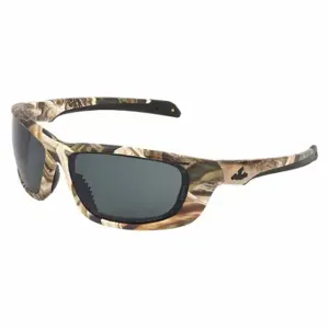 MCR SAFETY MOUD117BZDC Safety Glasses, Polarized, Traditional Frame, Full-Frame, Dark Gray Mirror, Green, Green | CT2TJQ 55KY55