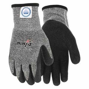 MCR SAFETY N9690TCS Coated Glove, S, Water-Based Polyurethane/Nitrile, Gray, 1 Pair | CT2NUA 48GJ74