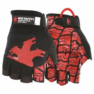 MCR SAFETY PD1901XL Mechanics Gloves, Size XL, Mechanics Glove, Fingerless, Hook-and-Loop Cuff, Black, 1 Pair | CT2RRY 60HN74