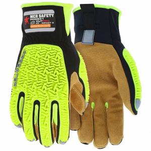 MCR SAFETY PD5931XXL Mechanics Gloves, Size 2XL, Mechanics Glove, Leather, ANSI Cut Level A5, Brown, 1 Pair | CT2RMF 801C22