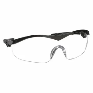 MCR SAFETY ST110 Safety Glasses, Anti-Scratch, No Foam Lining, Wraparound Frame, Half-Frame, Black, Black | CT2THL 8AL81