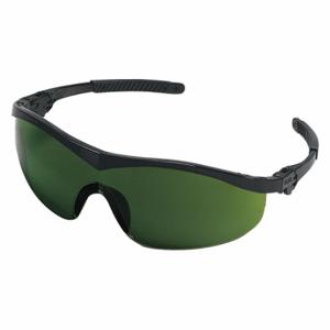 MCR SAFETY ST1130 Safety Glasses, Wraparound Frame, Half-Frame, Black, Black, M Eyewear Size, Unisex | CT2TLQ 55KY65