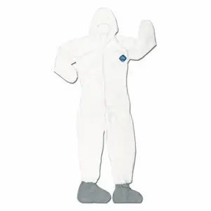 MCR SAFETY TY122SX3 Tyvek Coverall W Hood Boot, 3XL, PK 25, TyvekR, White | CT2PQC 26K934