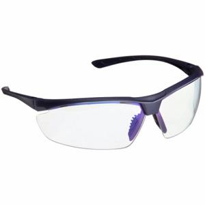 MCR SAFETY VL210MB Schutzbrille, kratzfest, ohne Schaumstoffeinlage, traditioneller Rahmen, Halbrahmen, blau, blau | CT2TMP 55KY77
