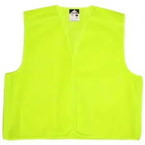 MCR SAFETY VMLBAS Safety Vest, S, Lime, Solid Polyester, Hook-And-Loop | CT2TNW 347JD2