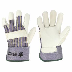 MCR SAFETY VP1935XL Leather Gloves, Wing Thumb, Polyester, Mustang, VP1935XL, 1 Pair | CT2UHN 66DD20