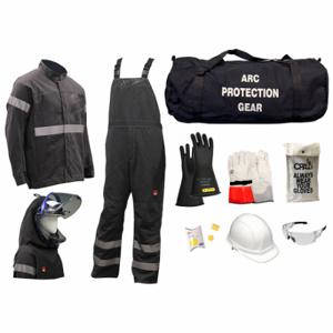 MECHANIX AG40-GP-M-H3P-10 PPE4 Arc Flash Kit, Größe M, 40 Cal/Sq Cm Atpv, Pyrad, Handschuhe/Lift-Fronthaube, 10 Handschuhgröße | CT2UCF 797ZA3
