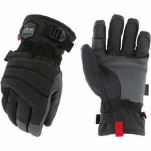 MECHANIX CWKPK-58-008 Mechanics Gloves, Size S, Synthetic Leather Cuff, Black/Gray, Tricot, Black, 1 PR | CT4BXW 60XZ46