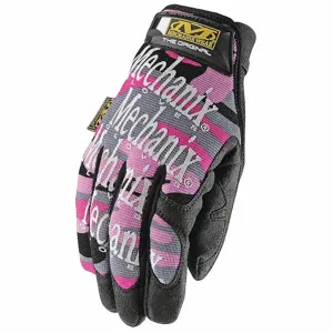 MECHANIX MG-72-530 Mechanics Gloves, Size L, Synthetic Leather, Pink Camo, Leather Palm, 1 Pair | CT2UUE 3RNK3