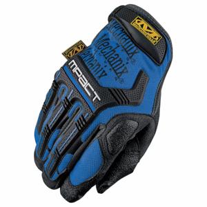 MECHANIX MPT-03-012 Mechaniker-Handschuhe, Kunstleder/Poron, Blau, Lederhandfläche, 1 Paar | CT2UYU 16V386