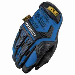 MECHANIX MPT-03-012 Mechanics Gloves, Synthetic Leather/Poron, Blue, Leather Palm, 1 Pair | CT2UYU 16V386