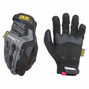 MECHANIX MPT-P58-009 Mechanics Gloves, Synthetic Leather, Black, Leather Palm, Black, 1 Pair | CT2VCF 464F02