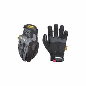 MECHANIX MPT-P58-011 Mechanics Gloves, Synthetic Leather, Black, Leather Palm, Black, MPT-P58-011, 1 Pair | CT2UYQ 464F04