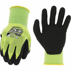 MECHANIX S1DE-91-011 Coated Glove, 2XL, Nitrile, HPPE, Knit Cuff, Lime, 1 Pair | CT2UDM 55NL19