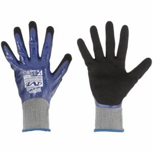 MECHANIX S2EE-03-008 Knit Gloves, Size M, ANSI Cut Level A4, Full, Double Dipped, Nitrile, Nitrile, 1 Pair | CT2UKW 55NL73