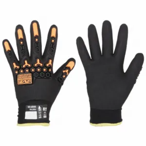 MECHANIX S5DP-05-010 Knit Gloves, Size XL, Full, Dipped, Nitrile, Acrylic, Sandy, Black, 1 Pair | CT2UML 61DE65