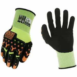 MECHANIX S5DP-91-010 Knit Gloves, Size XL, Sandy, Nitrile, Palm, Dipped, ANSI Abrasion Level 4, 1 Pair | CT2UMN 61DE70