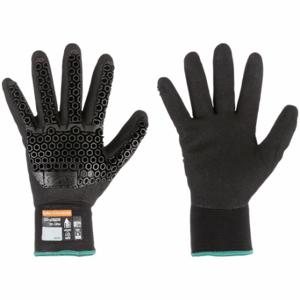 MECHANIX SD5EP-05-007 Knit Gloves, Size S, Full, Dipped, Nitrile, Acrylic, Sandy, Black, Pr, 1 Pair | CT2UMQ 61DF20