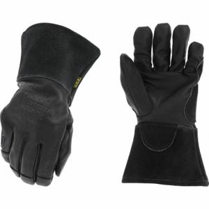 MECHANIX WS-CCD-011 Welding Gloves, Keystone Thumb, Gauntlet Cuff, Black Cowhide, Mechanix Wear Torch Cascade | CT2VJU 61DJ34