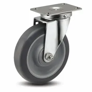 MEDCASTER AC05HSP125SWTP01 Standard Plate Caster, 5 Inch Dia, 6 29/64 Inch Height, Swivel Caster | CT2VPL 56HC75