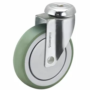 MEDCASTER CH05AMP125SWHK01 General Purpose Bolt-Hole Caster, 5 Inch Wheel Dia, 260 lb, 6 19/64 Inch Mounting Height | CT2VTC 56HC30