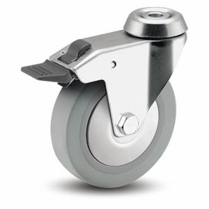 MEDCASTER RZ02TPN070TLHK04 General Purpose Bolt-Hole Caster, 2 Inch Wheel Dia, 110 lb, 2 3/4 Inch Mounting Height | CT2VRK 56HC18