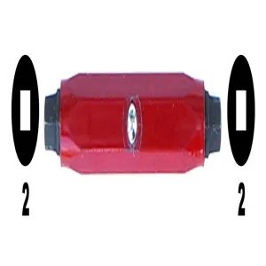 MEGAPRO SD2-2PLR-R Square Bit, Double End, 2-2 Point Size, Red | CE7TGR