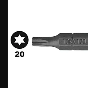 MEGAPRO T(1)20 Torx Bit, Star, 1 Inch Size, 20 Point Size | CE7TJW