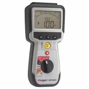 MEGGER MIT400/2 Megoh mmeter, 0.01 ohm to 1 megaohm, CAT IV 600V, Test Volt 1000V DC/250V DC/500V DC | CV4NGU 49AG72