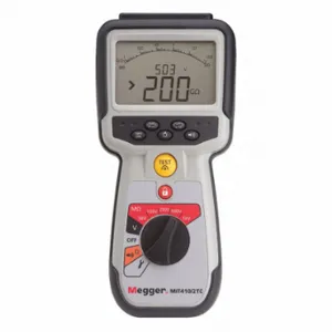 MEGGER MIT410/2 Megoh mmeter, 0.01 ohm to 1 megaohm, CAT IV 600V, Included, Battery, Digital, Insulation | CT2VUB 49AG73