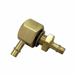 MEM CO 1/4BK3 1/2-L3 1/2-NP Barb Fitting, Nickel-Plated Brass, Barbed X Barbed, For 5/32 X 5/32 Inch Tube Id | CT2YBT 792DU2