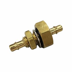 MEM CO 1/4BK3 1/2-O-NP Barb Fitting, Nickel-Plated Brass, Barbed X Barbed, For 5/32 X 5/32 Inch Tube Id | CT2YBN 792DU1