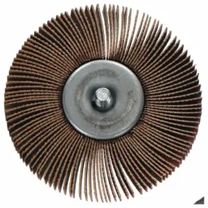 MERIT 08834131576 Flap Wheel, 1 Inch Dia x 1 Inch W, 1/4 20 Threaded-Shank, Aluminum Oxide, P120 Grit | CT2ZWT 3DV44