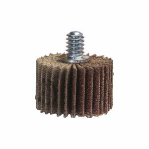 MERIT 08834131012 Flap Wheel, 1 Inch Dia x 1 Inch W, 1/4 20 Threaded-Shank, Aluminum Oxide, P240 Grit | CT2ZWV 804K82