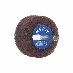 MERIT 08834131496 Non-Woven Disc Wheel, 3 Inch Dia x 1 Inch Width, 1/4 Inch Size Straight Shaft | CT3ADW 464P88