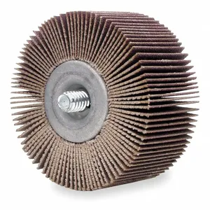 MERIT 08834131583 Mounted Flap Wheel, Coated, Threaded Shank, Aluminium Oxide, 2 Inch Dia. | CH6HLQ 3DV51