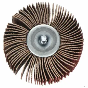 MERIT 08834131594 Flap Wheel, 3 Inch Dia x 1/2 Inch W, 1/4 20 Threaded-Shank, Aluminum Oxide, P60 Grit | CT3ACL 3DV58