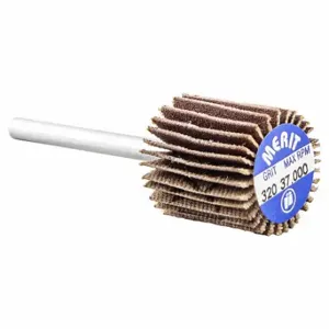 MERIT 08834137485 Flap Wheel, 5/8 Inch Dia x 5/8 Inch W, 1/8 Inch Straight-Shank, Aluminum Oxide, P320 Grit | CT3ABJ 358FP5