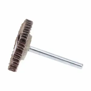 MERIT 08834137492 Flap Wheel, 1 3/16 Inch Dia x 1/8 Inch W, 1/8 Inch Straight-Shank, Aluminum Oxide | CT3ACE 804K97