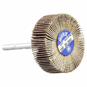 MERIT 08834137513 Flap Wheel, 1 3/16 Inch Dia x 3/8 Inch W, 1/8 Inch Straight-Shank, Aluminum Oxide | CT2ZWL 358EJ1