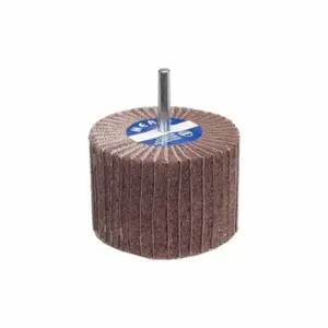 MERIT 08834138120 Flap Wheel, 3 Inch Dia x 1 Inch W, 1/4 Inch Straight-Shank, Aluminum Oxide, 180 Grit, Fine | CT2ZZU 804KC5